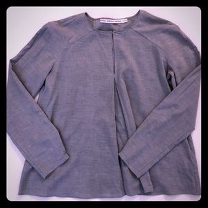 & other stories denim blouse